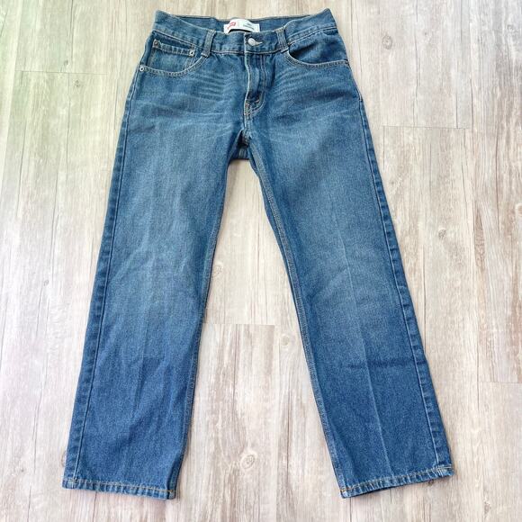 Levi’s 505 Youth Straight Leg Jeans Size 16 Regular Medium Blue Wash (W28 x L28) - Picture 2 of 8
